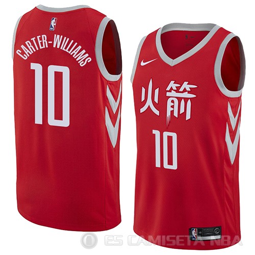 Camiseta Michael Carter-williams #10 Houston Rockets Ciudad 2018 Rojo - Haga un click en la imagen para cerrar
